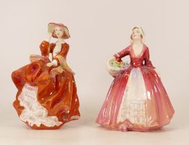 Royal Doulton lady figures Top O'The Hill HN4778 and Janet HN1537 (2)