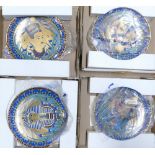 Four Boxed Royal Worcester Legends of the Nile Plates to include Nefertiti, The Golden Mask of