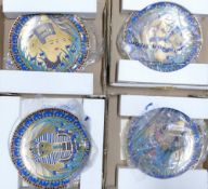 Four Boxed Royal Worcester Legends of the Nile Plates to include Nefertiti, The Golden Mask of
