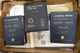 A collection of watch manuals and catalogues from 1953, 1949, etc (1 tray)