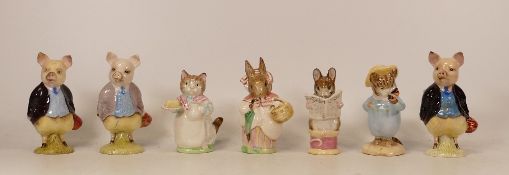 Beswick Beatrix potter figures to include Tom Kitten & butterfly, Mrs Rabbit, Tailor of