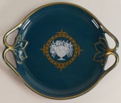 Minton Pate-sur-Pate two handled dish, gilded & decorated "Classical Cameo" for the Bicentenary