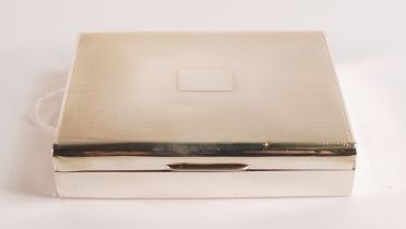 Silver hallmarked cigarette case, gross weight 230g (loaded), hallmarks worn otherwise in good