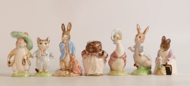 Beswick Ware BP9 Beatrix Potter figures to include Mrs Tiggy- Winkle, Peter Rabbit, Jemima