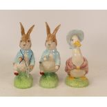 Beswick large Beatrix Potter BP7 100 year anniversary of Peter Rabbit figures to include two Peter
