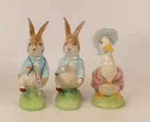 Beswick large Beatrix Potter BP7 100 year anniversary of Peter Rabbit figures to include two Peter