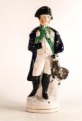 Mid-Victorian Staffordshire portrait figure of Napoleon Bonaparte. Modelled with hand in jacket