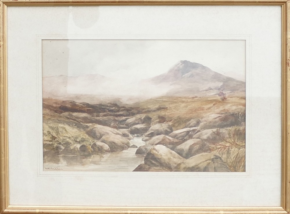 D W Haddon (1859 -1914) watercolour Highland Landscape, frame size 42cm x 53cm