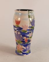 Anita Harris Homage to Monet Lillies Bella Vase, Gold Signed, height 17.5cm