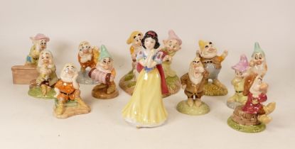 Royal Doulton Disney's "Snow White and the Seven Dwarfs", limited edition set 974/2000, with a