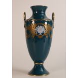 Minton Pate-sur-Pate two handled vase, gilded & decorated "Classical Cameo" for the Bicentenary 1993