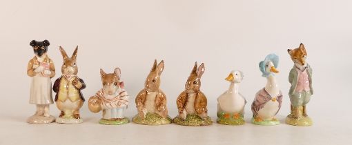 Beswick Beatrix potter figures to include Mr Benjamin Bunny , Rebeccah Puddleduck, Pickles , Foxy