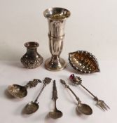 Collection of sterling silver items including decorative spoons etc., gross weight 113g, together