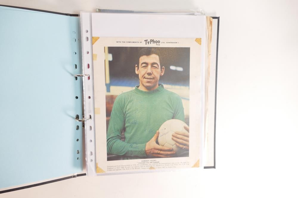 A large collection of signed original pictures including - Gordon Banks, England, Typhoo Tea card - Image 2 of 46