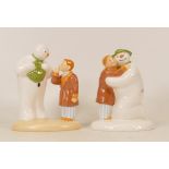 Coalport Characters The Snowman figures The Special Moment and Hush! Don't Wake Them ,boxed (2)
