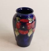Walter Moorcroft small vase decorated in the Pansy design,C1950s, h.12cm.