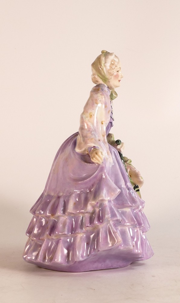 Royal Doulton early figure Gentlewoman HN1632, dated 1935, some crazing to rear of shawl. 19cm - Image 4 of 5