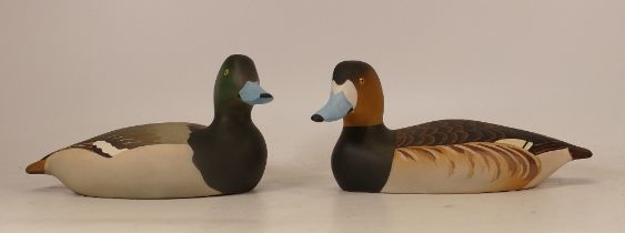 Royal Doulton Greater Scaup male HN3514 together with Greater Scaup female HN3517 (2)