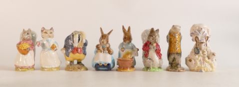 Beswick Beatrix potter figures to include Tabitha twitchitt , Sir Issac Newton, Lady Mouse, Goody