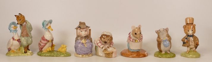Beswick Beatrix potter figures to include And this Pig had none, Mrs Tiggy- winkle Washing, Timmy