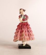 Royal Doulton early figure Maisie HN1619, dated 1934. 1cm hairline crack from centre of base to