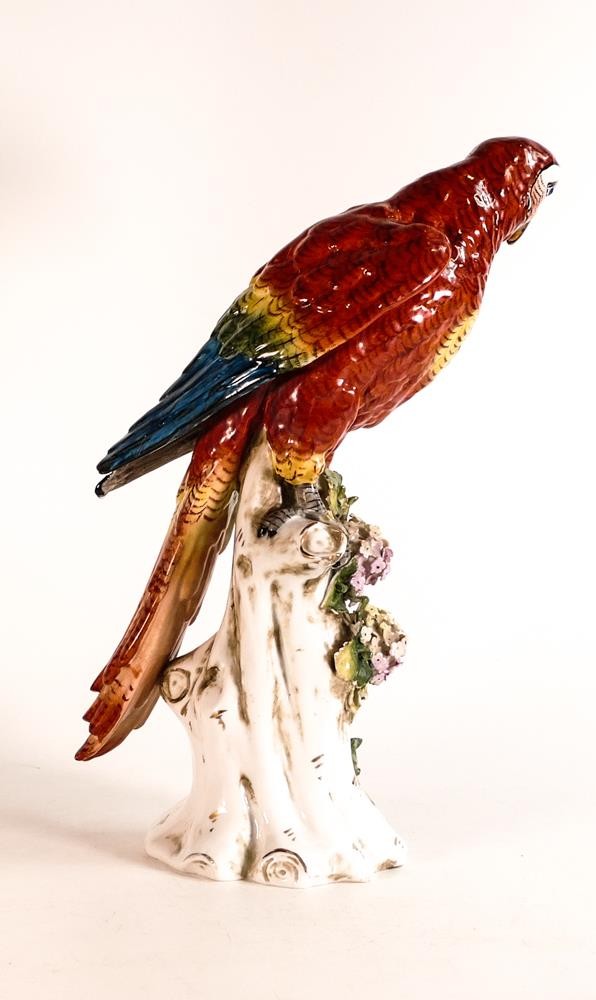 Capodimonte large sculpture of a Parrot, height 33cm - light petal damage. - Image 3 of 5