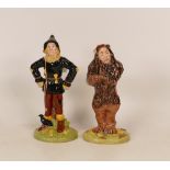 Royal Doulton limited edition The Wizard Of Oz figures Scarecrow and Lion, boxed (2)