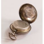 Hallmarked silver sovereign case, Birmingham 1902, weight 15.4g, slight shallow dent to top