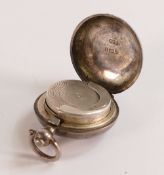 Hallmarked silver sovereign case, Birmingham 1902, weight 15.4g, slight shallow dent to top