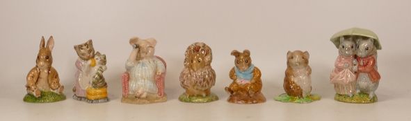 Beswick Beatrix potter figures to include Timmie Willie, Benjamin Bunny Sat on a Bank, Goody & Tommy