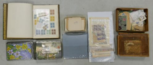 Large quantity of UK and overseas stamps, in packets, boxes etc.