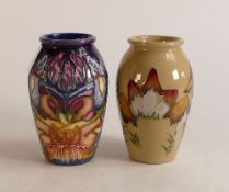Moorcroft Toadstool vase by Kerry Goodwin ( visitors centre piece) together with Geneva vase limited