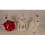 Royal Doulton lady figures Diana HN2468, My Love HN2339 and Karen HN2388 (3)