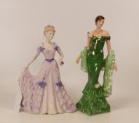 Coalport lady figures to include Age of Elegance First Waltz together with Limited Edition Jade,