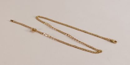 9ct gold 16 inch necklace, 5.1g.