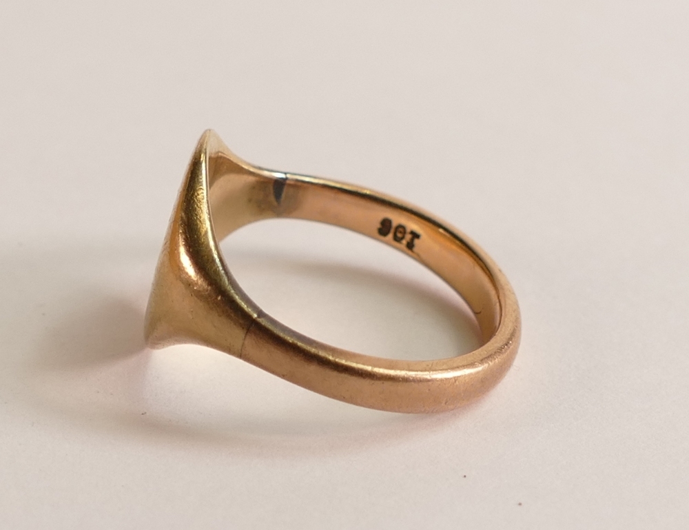 9CT gold Gentleman's signet ring, 6g. - Image 3 of 3