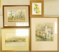 Doris Brown S.W.A (1933-2023). Four Framed Watercolours