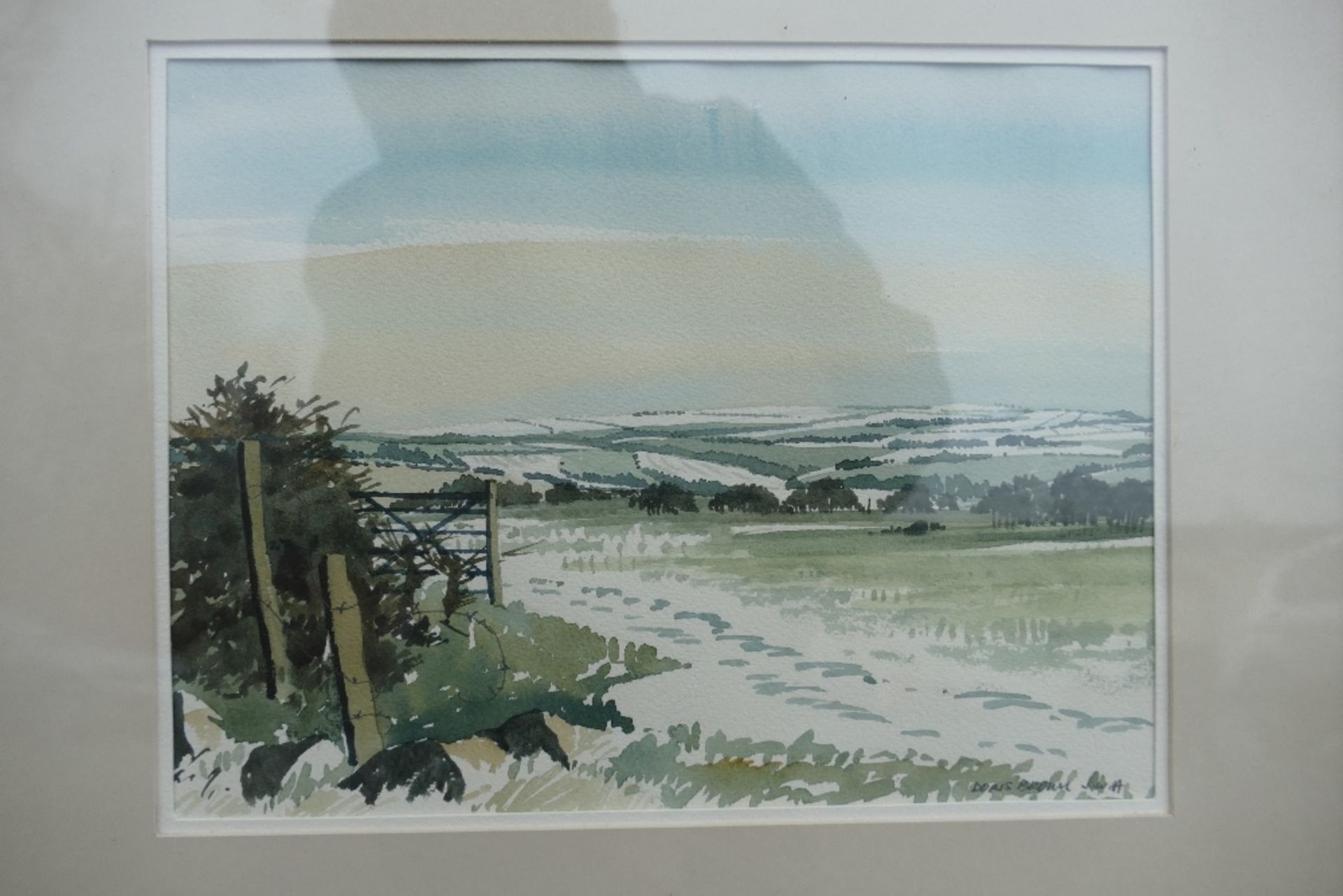 Doris Brown S.W.A (1933-2023) 'Dilhorne' Countryside Landscape. Watercolour on Paper, signed lower - Image 5 of 8