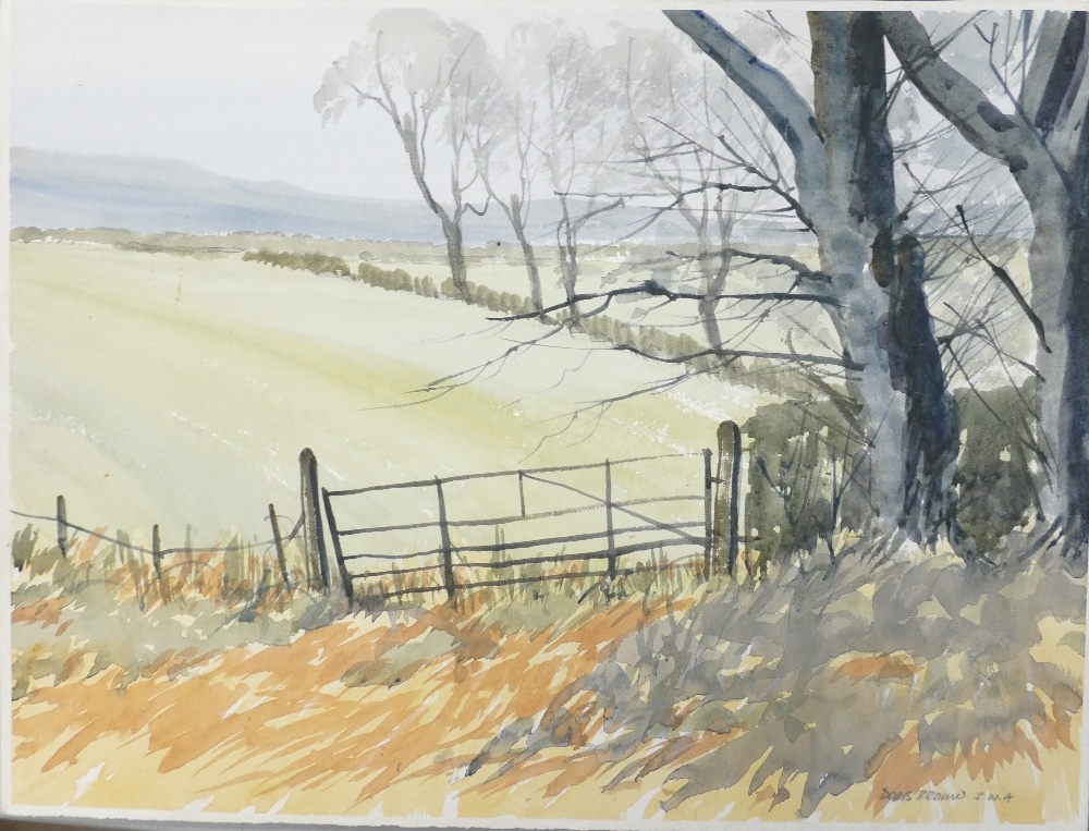 Doris Brown S.W.A (1933-2023) Eleven Landscapes, Coastal and Rural Scenes. Watercolour on paper, - Image 5 of 7