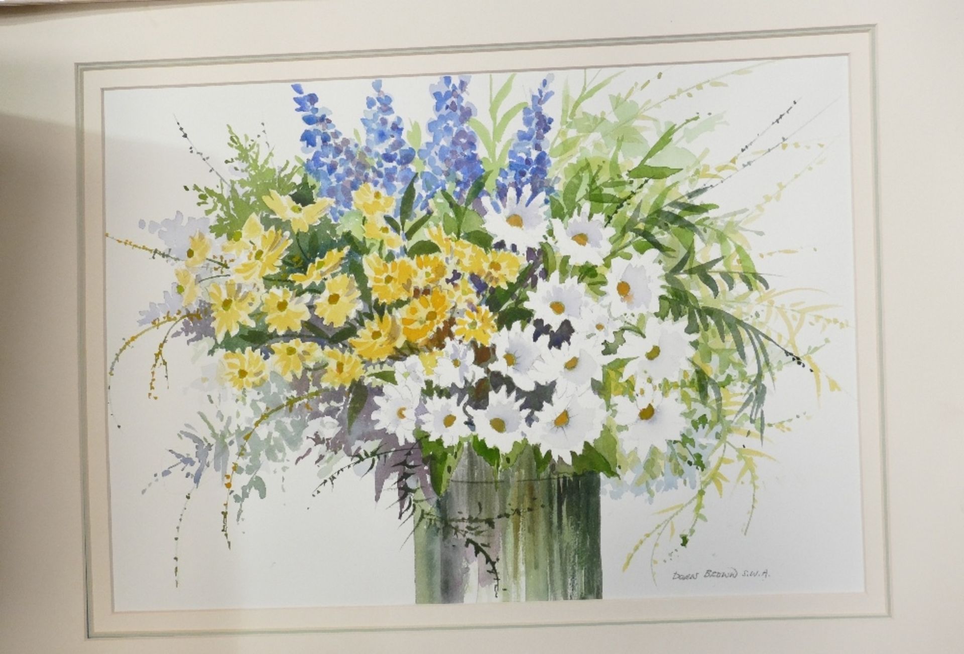 Doris Brown S.W.A (1933-2023) Three Watercolour Works including one Floral Still Life, one Rural - Image 2 of 4