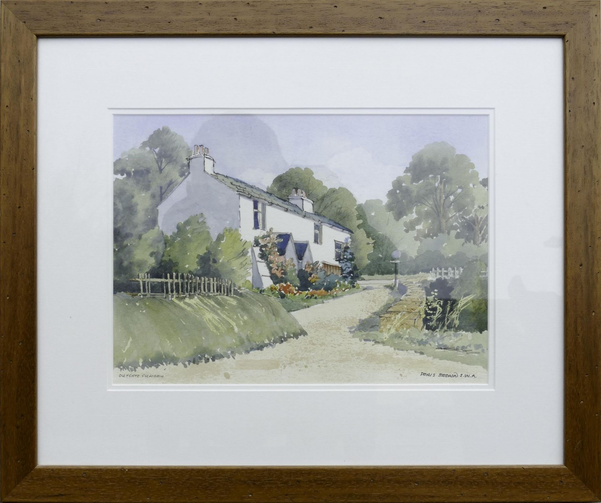Doris Brown S.W.A (1933-2023). 'Outgate Cumbria' View of a Rural Cottage. Watercolour on Paper, - Image 2 of 8
