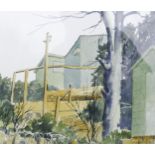 Doris Brown S.W.A (1933-2023) Two Artworks of Farm Buildings in Rural Settings. Watercolour on