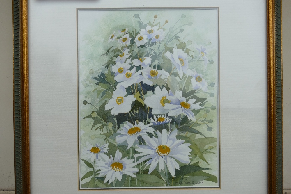 Doris Brown S.W.A (1933-2023) 'Just Flowers' Naturalistic Floral Still Life. Watercolour on Paper, - Image 4 of 8