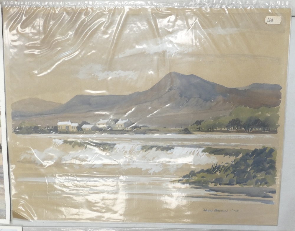 Doris Brown S.W.A (1933-2023) Eleven Landscapes, Coastal and Rural Scenes. Watercolour on paper, - Image 3 of 7