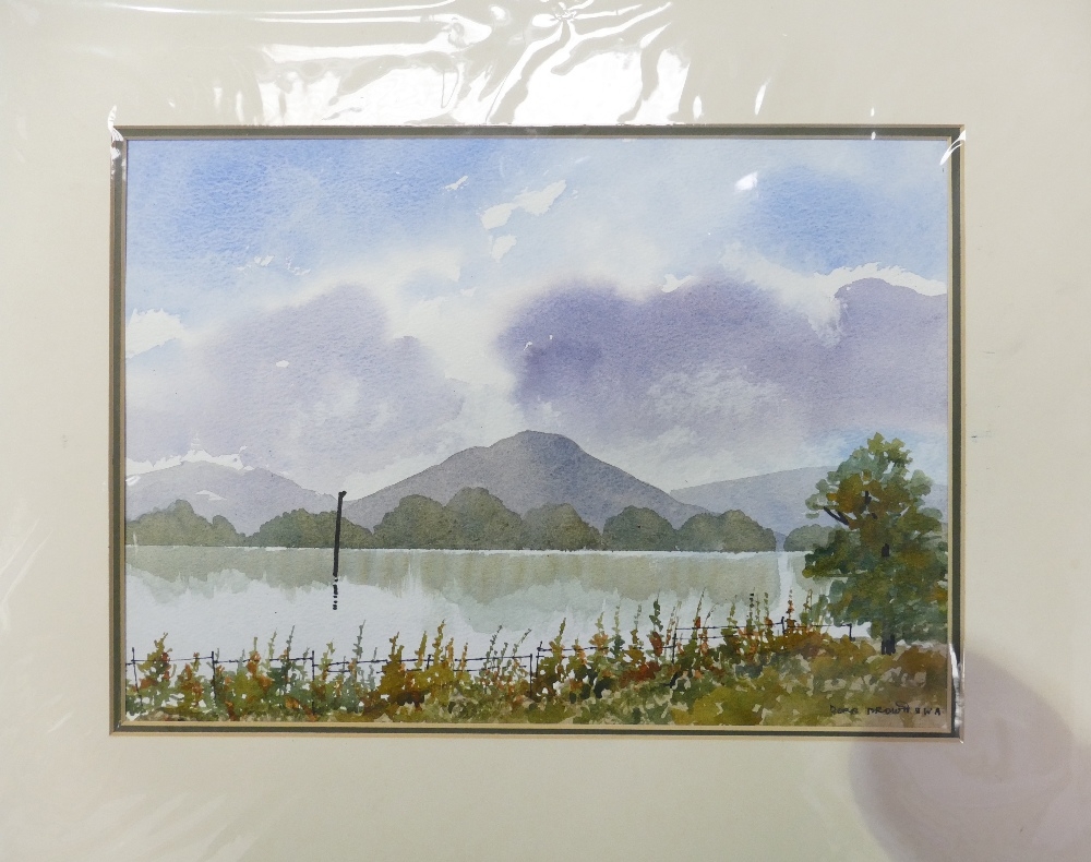Doris Brown S.W.A (1933-2023) 'Walna Scar Cumbria' and another untitled Lakescene. Watercolour on - Image 4 of 6