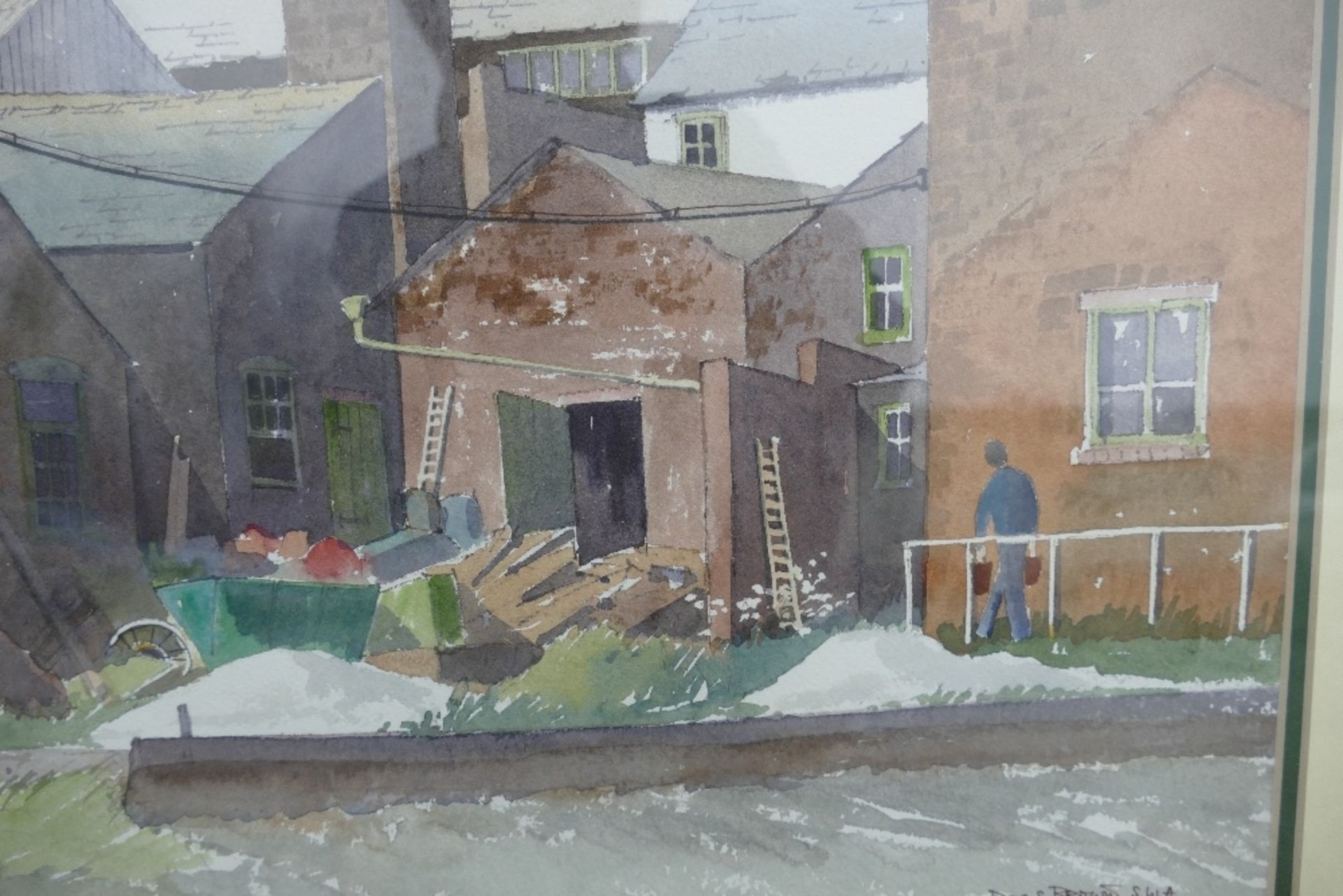Doris Brown S.W.A (1933-2023) 'Potter's Wharf. Longport'. Watercolour on Paper, signed lower - Image 4 of 10