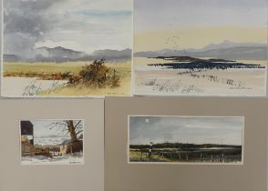 Doris Brown S.W.A (1933-2023) Four Unmounted Landscapes. Signed lower right 'Doris Brown S.W.A' Size