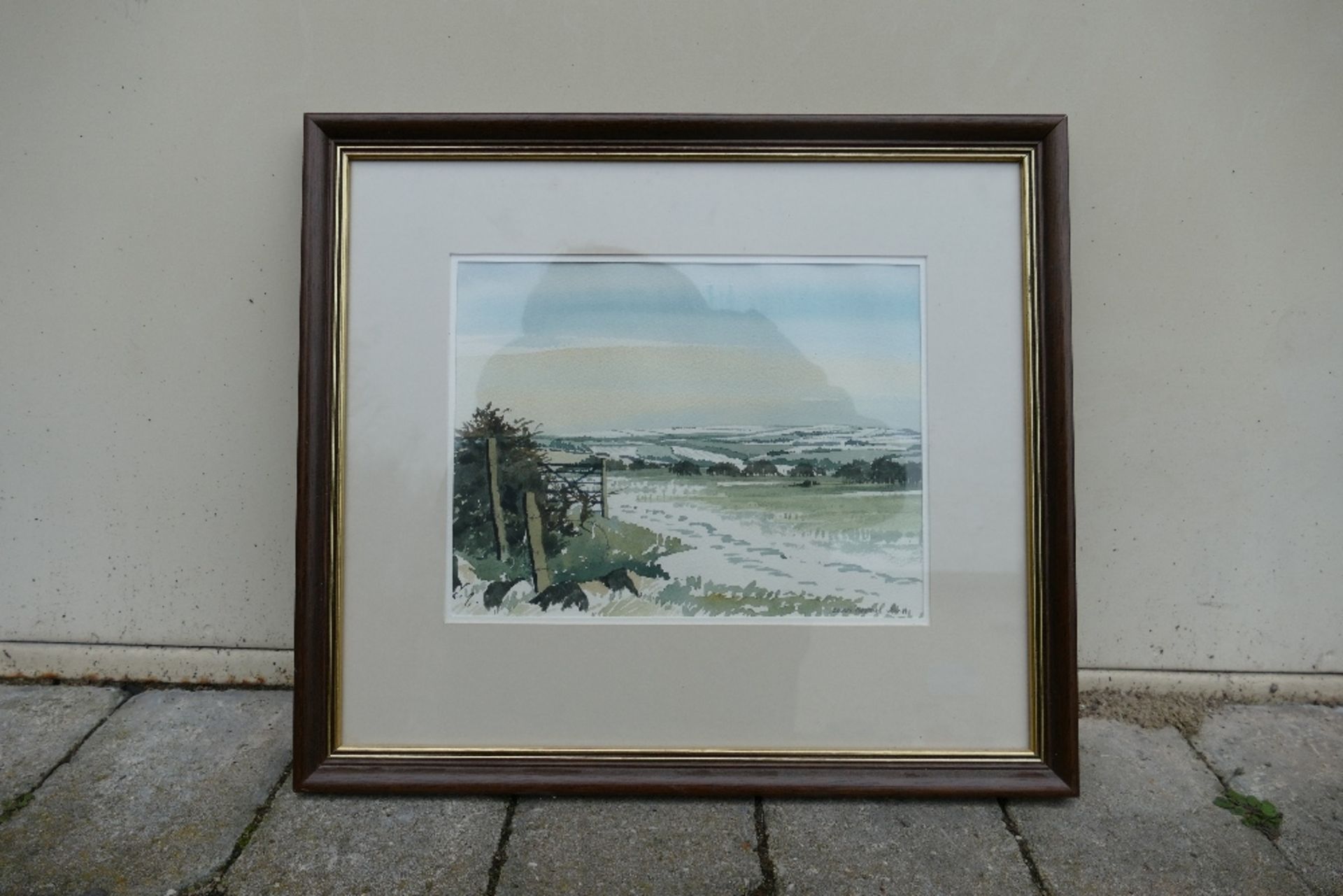 Doris Brown S.W.A (1933-2023) 'Dilhorne' Countryside Landscape. Watercolour on Paper, signed lower - Image 3 of 8