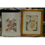 June Inskip (Local Artist). Two Floral Still Lifes. Watercolour on Paper, both signed lower right '