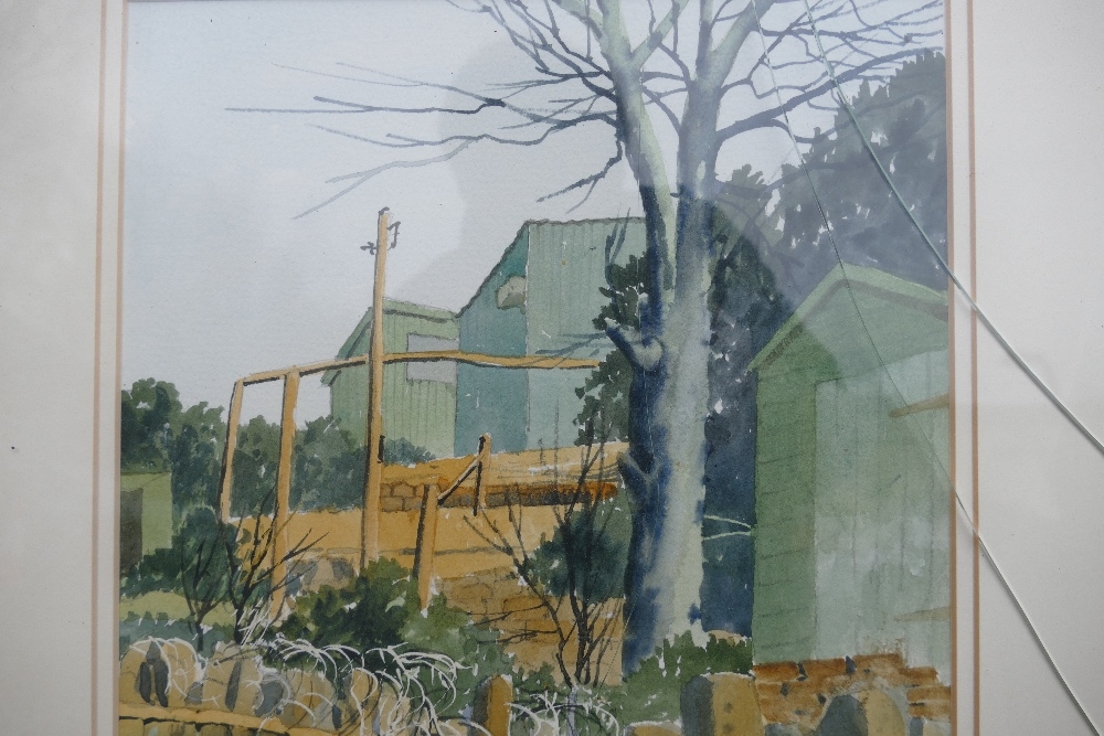 Doris Brown S.W.A (1933-2023) Two Artworks of Farm Buildings in Rural Settings. Watercolour on - Image 6 of 11